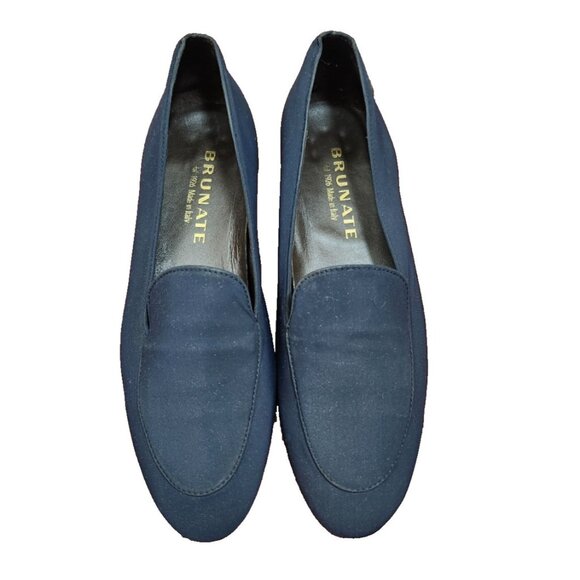 Brunate Women's loafers Fondi Fabric Navy Size EU 39.5/US 8.5 - Picture 4 of 14